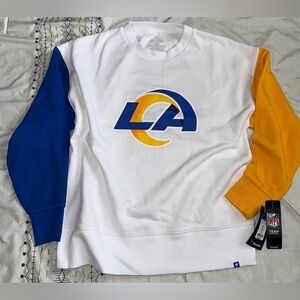 Los Angeles Rams Colorblock Primary Logo Pullover Sweatshirt